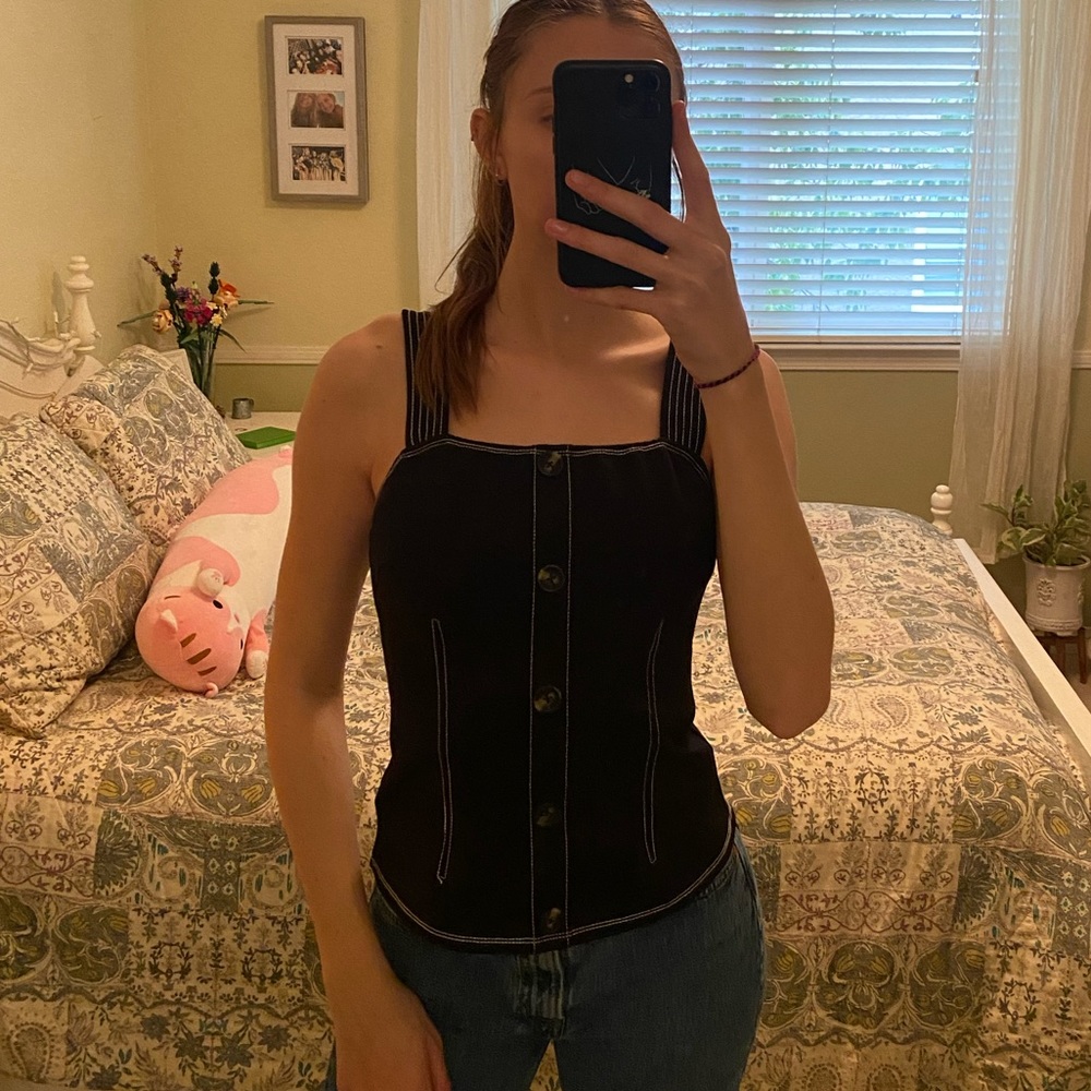 Anthropologie black tank top